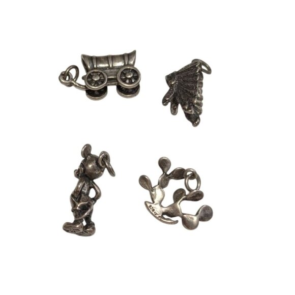 Vintage Sterling Silver Disney Mickey Mouse and Western Charms sold separately - Picture 2 of 16